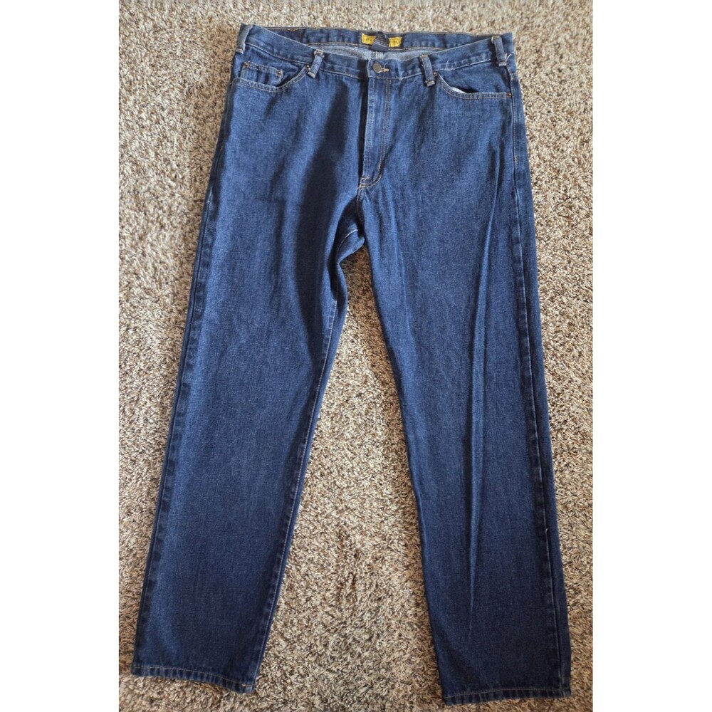 REAL RANCH MEN SIZE 40X34 LOW RISE RELAX FIT DENIM PANTS MEDIUM WASH Great Cond.